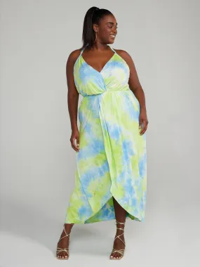 Fashion To Figure - Tie Dye Halter Style Maxi Dress