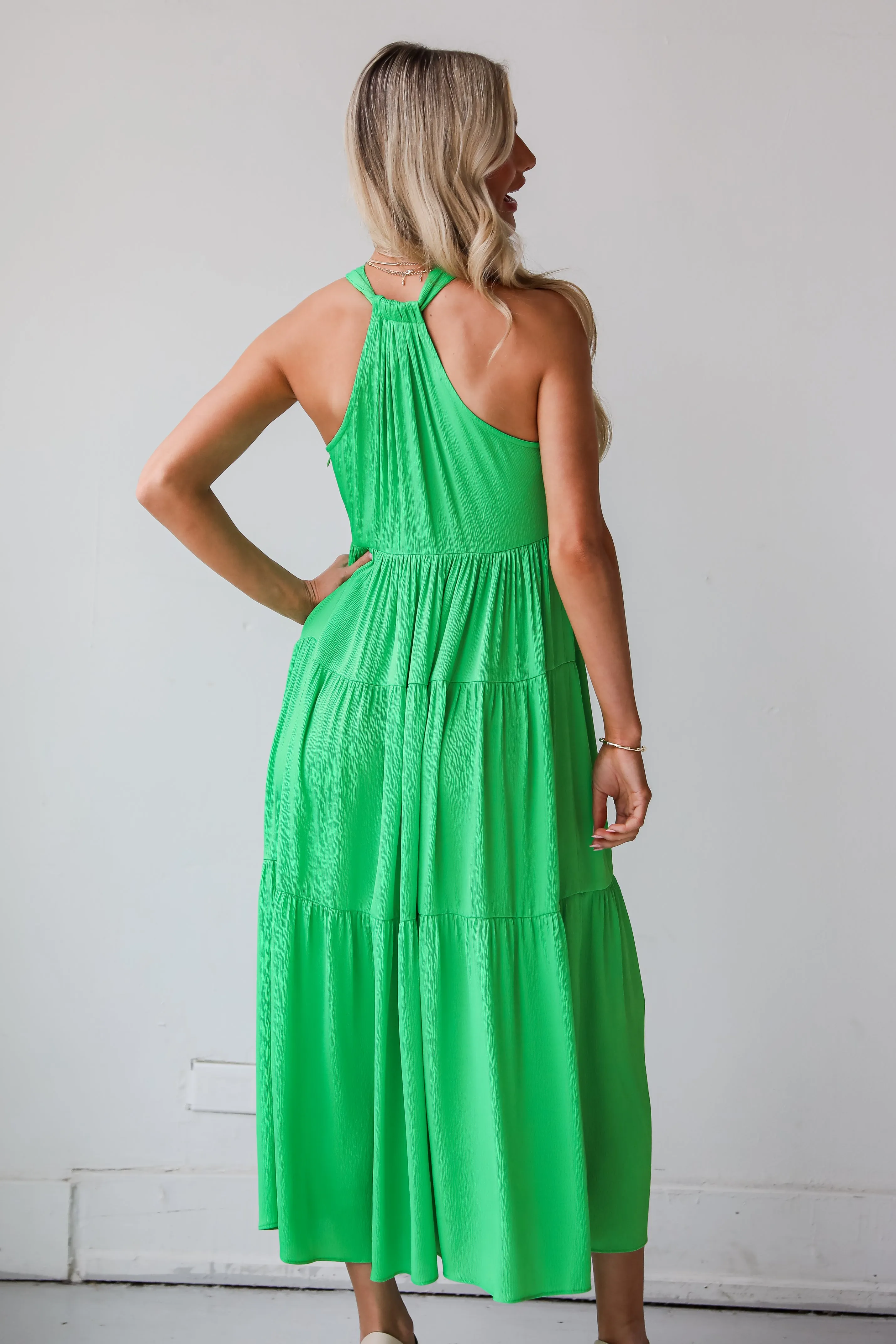 FINAL SALE - Luxurious Passion Satin Tiered Maxi Dress