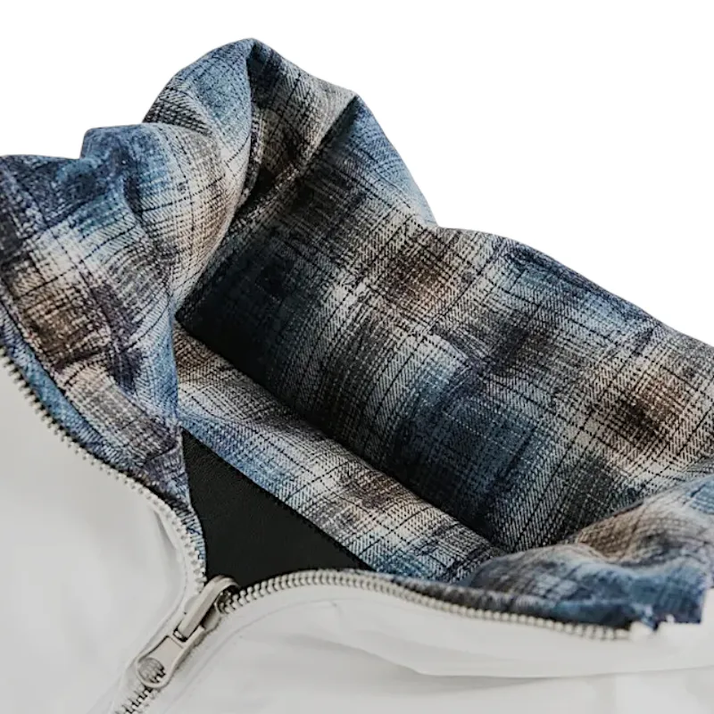 Flannel plaid reversible quilted jacket