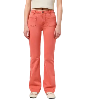 Flare Trousers in Burnt Sienna