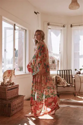 Floral Bohemian Kimono For Women