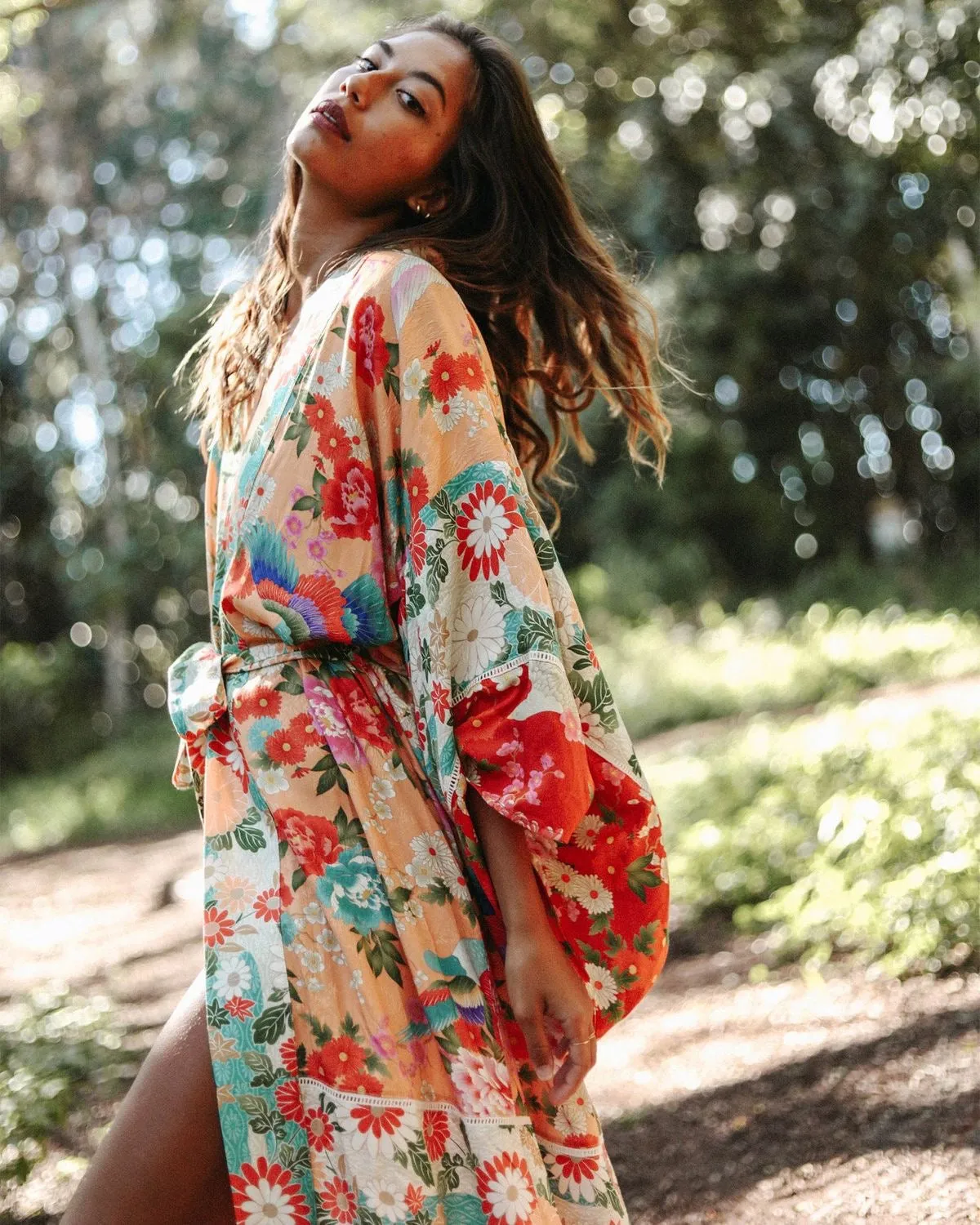 Floral Bohemian Kimono For Women