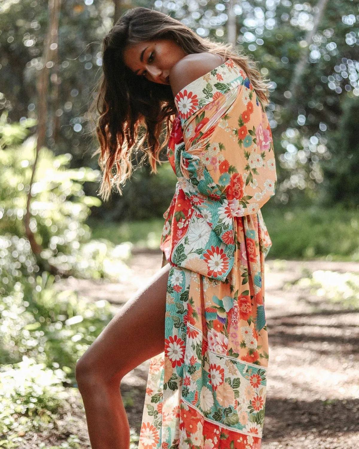 Floral Bohemian Kimono For Women