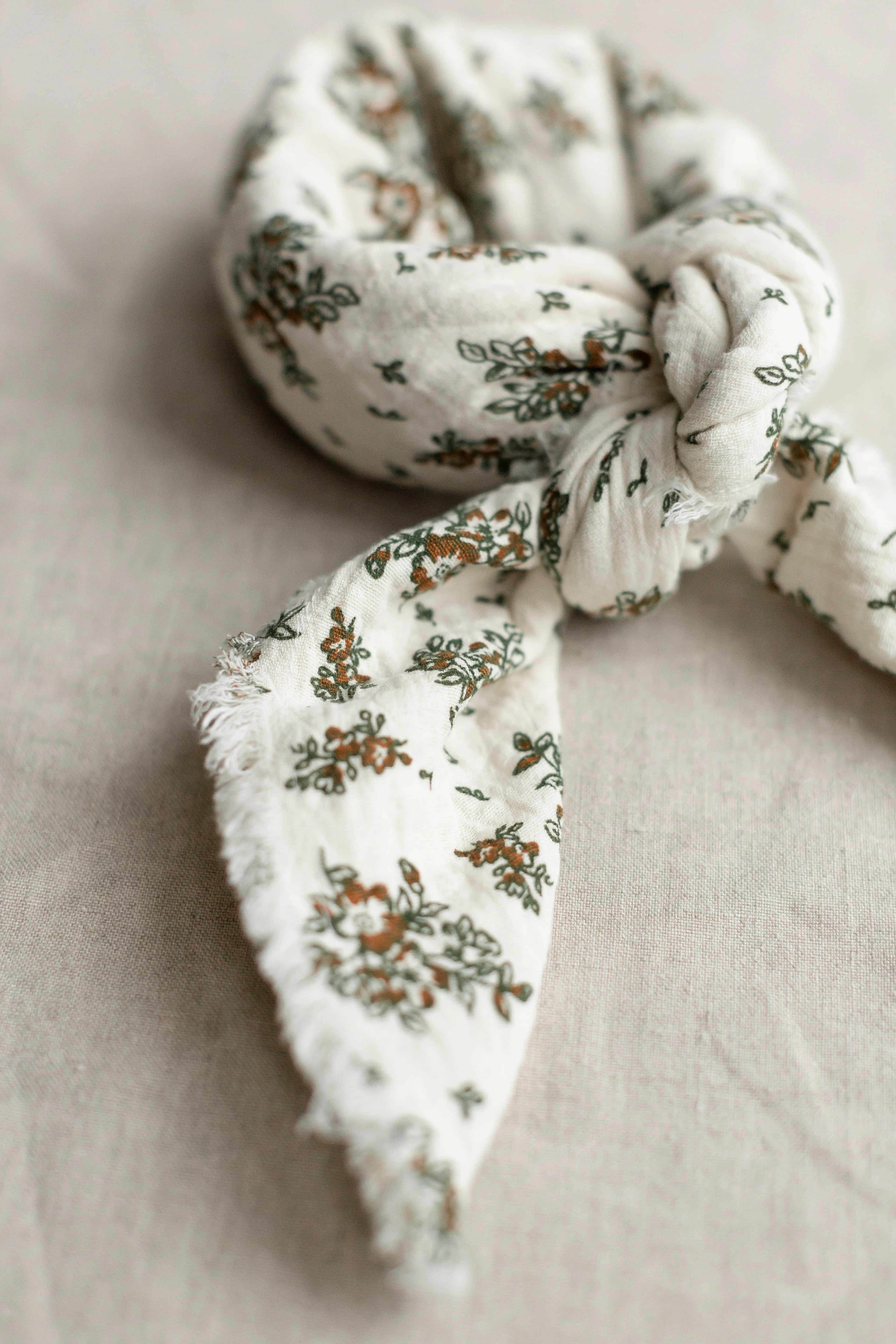 Floral Textured Cotton Scarf