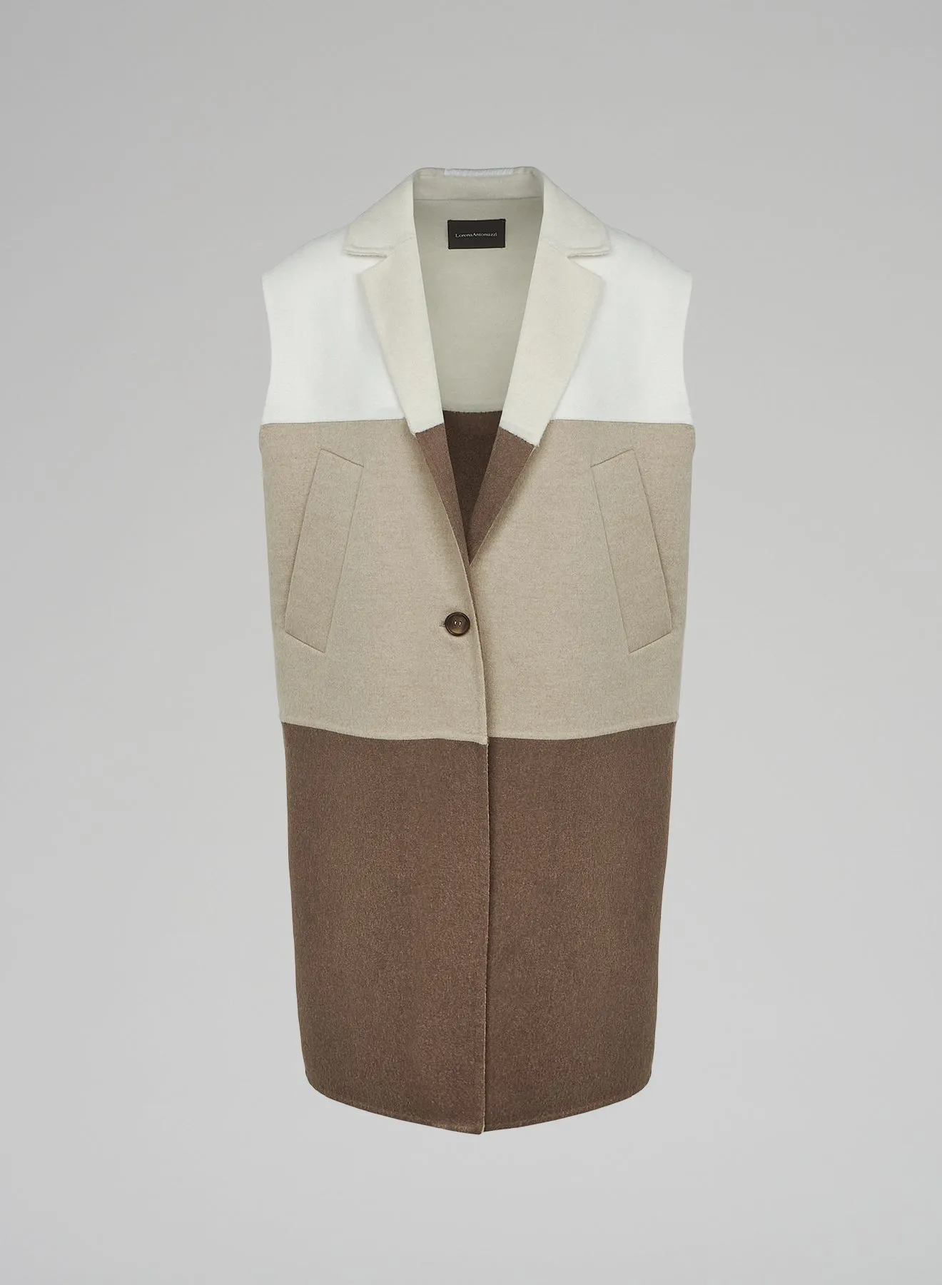 GILET LUNGO IN LANA E ANGORA