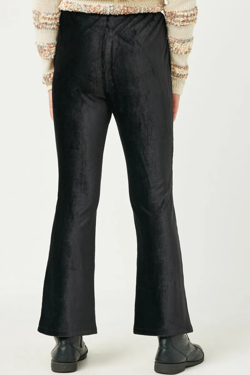 Girls Wide Leg Velvet Corduroy Pants