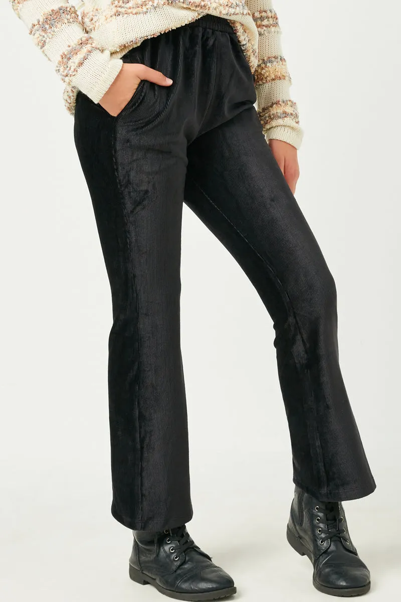 Girls Wide Leg Velvet Corduroy Pants