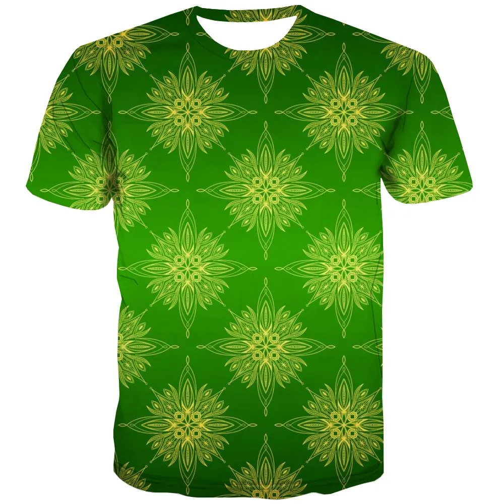 green geometric pattern t shirt tee shirt special texture different Cool men art costume