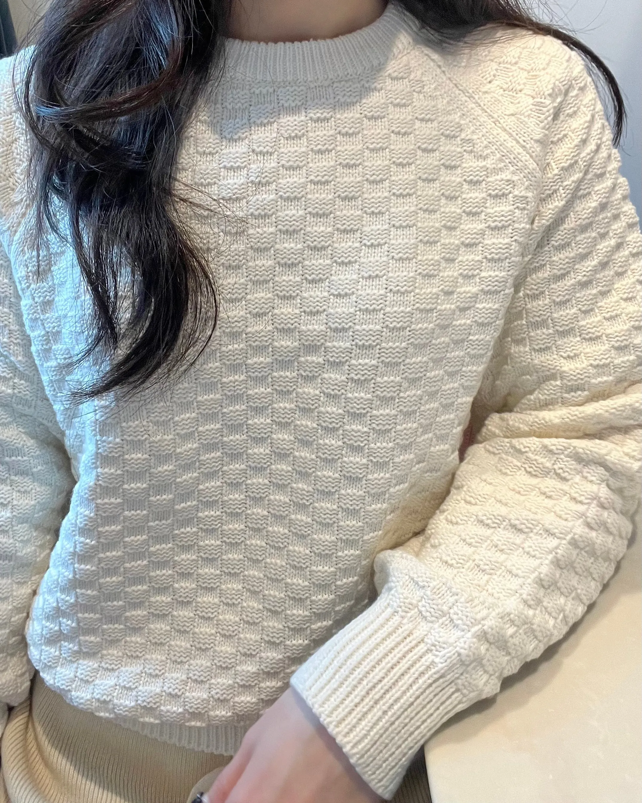 Grid Knit Top