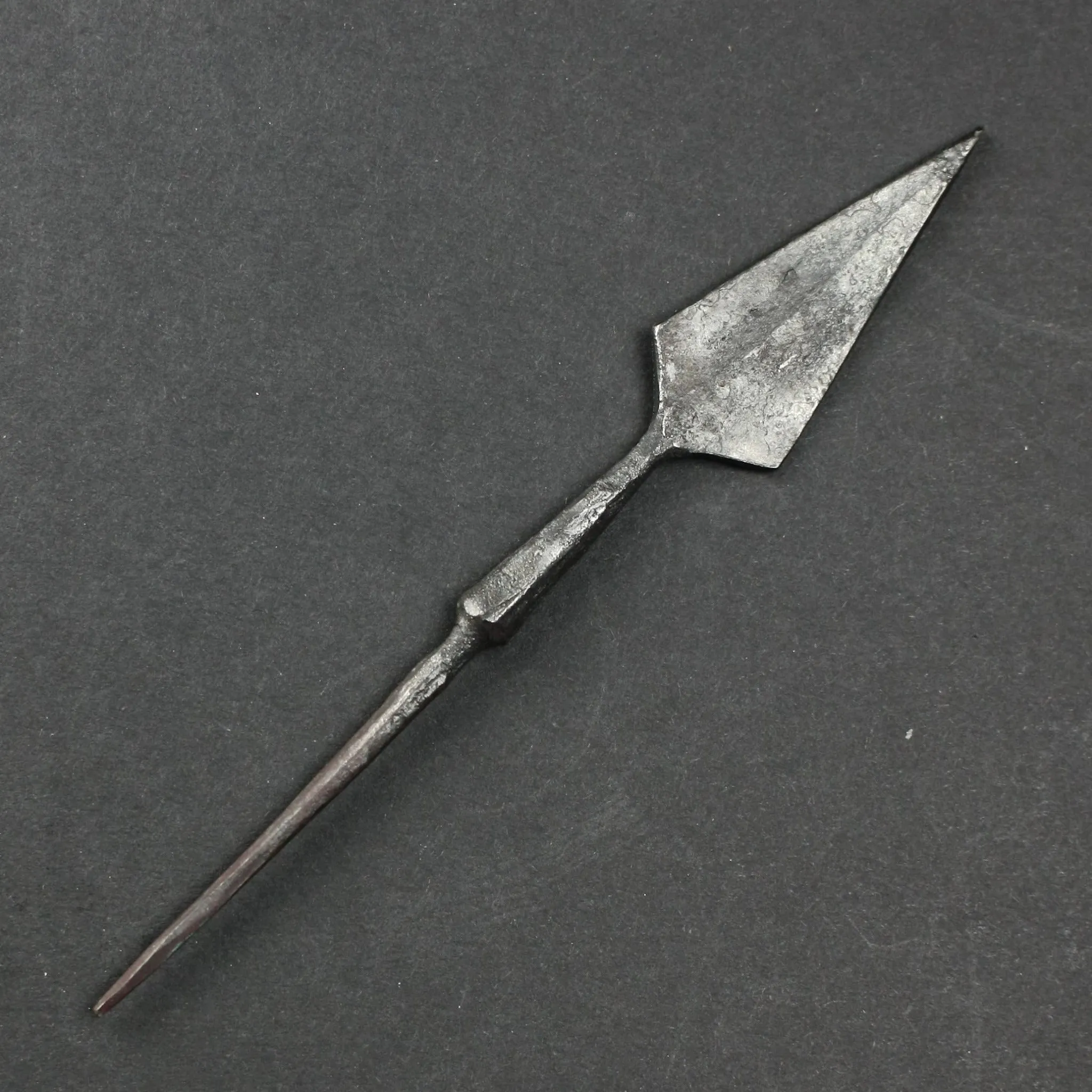 Hand-Forged Iron Arrowhead with Tang