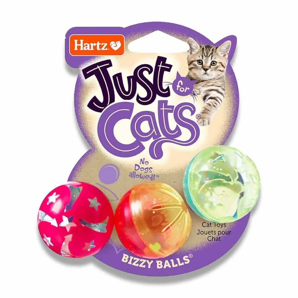 Hartz - Just for Cats Bizzy Balls Cat Toy - 24 Pack