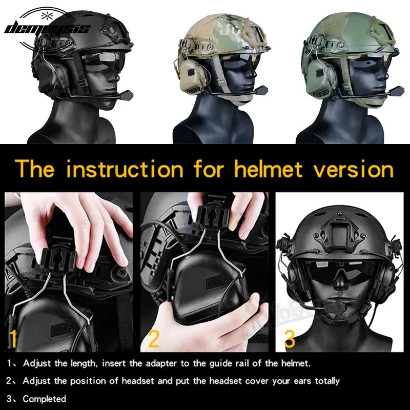 High Quality Tactical Hunting Shooting Headsets Outdoor Hunting Helmet Earmuff