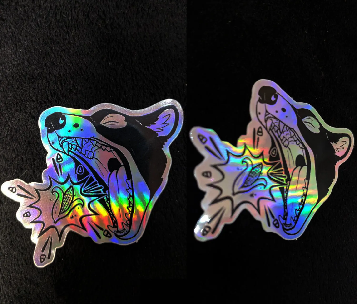 Holographic CornCon Head Logo Sticker