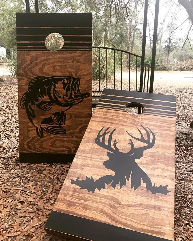 Hunting & Fishing Cornhole Set With Bean Bags