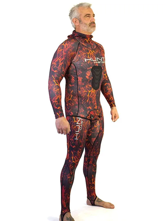 Huntmaster Hooded Spearfishing Rashguard 2-Piece Camo Suit Unisex