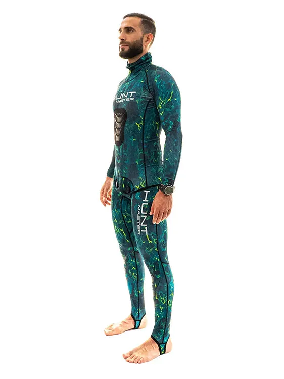 Huntmaster Hooded Spearfishing Rashguard 2-Piece Camo Suit Unisex