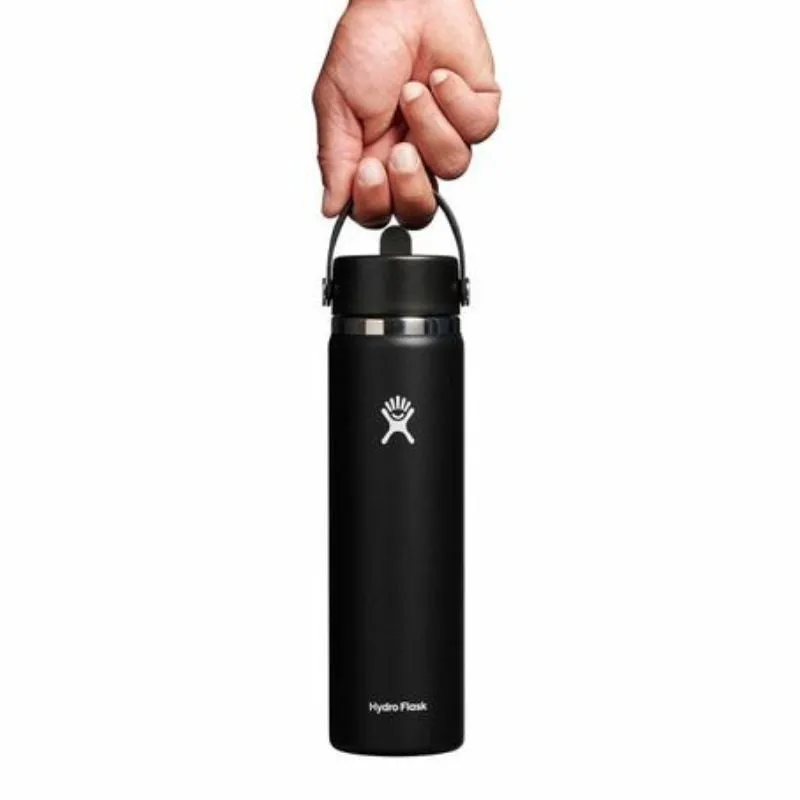 Hydro Flask 24 Oz Wide Flex Straw Cap Black