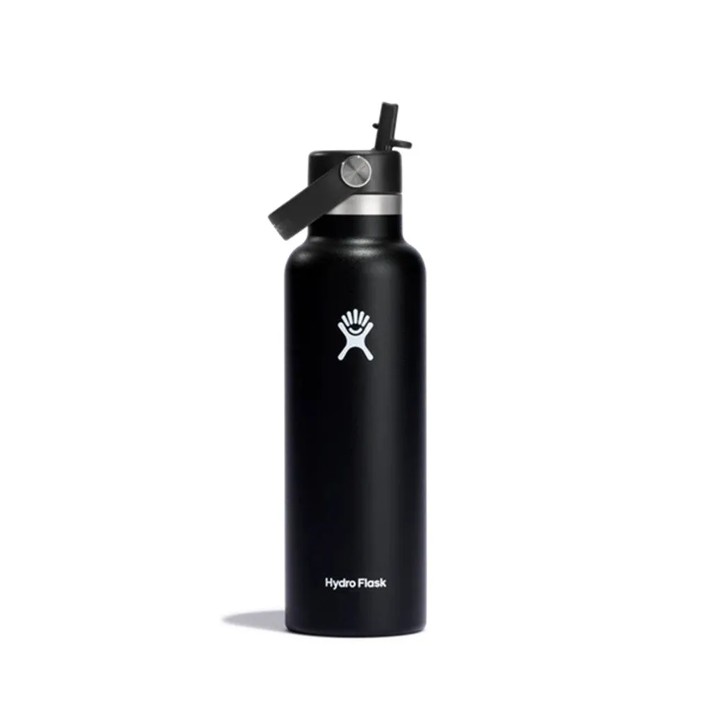 Hydro Flask Standard Mouth with Flex Straw Cap 21oz/621ml - Black