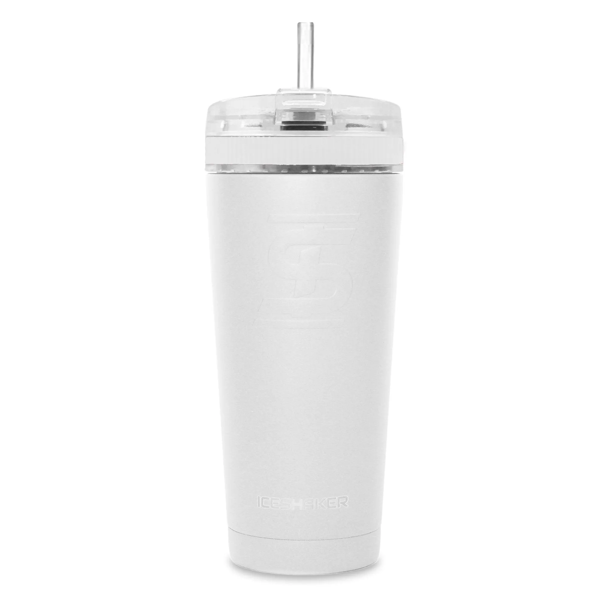 Ice Shaker 26oz Flex Bottle - White