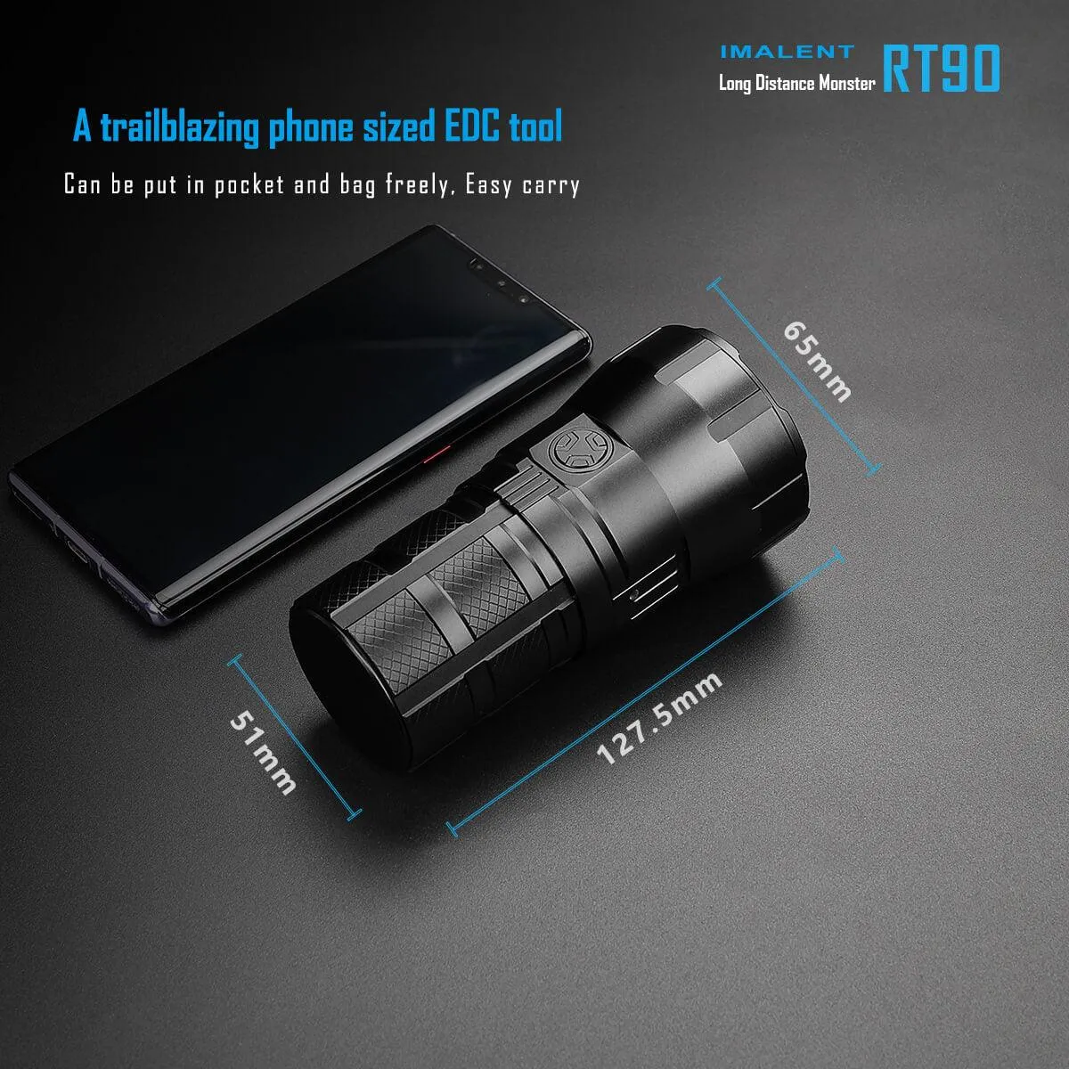 IMALENT RT90 2nd 4800 lumens flashlight