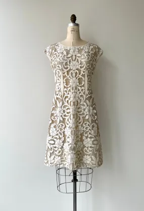 Irish Linen Cutout Dress | 1960s