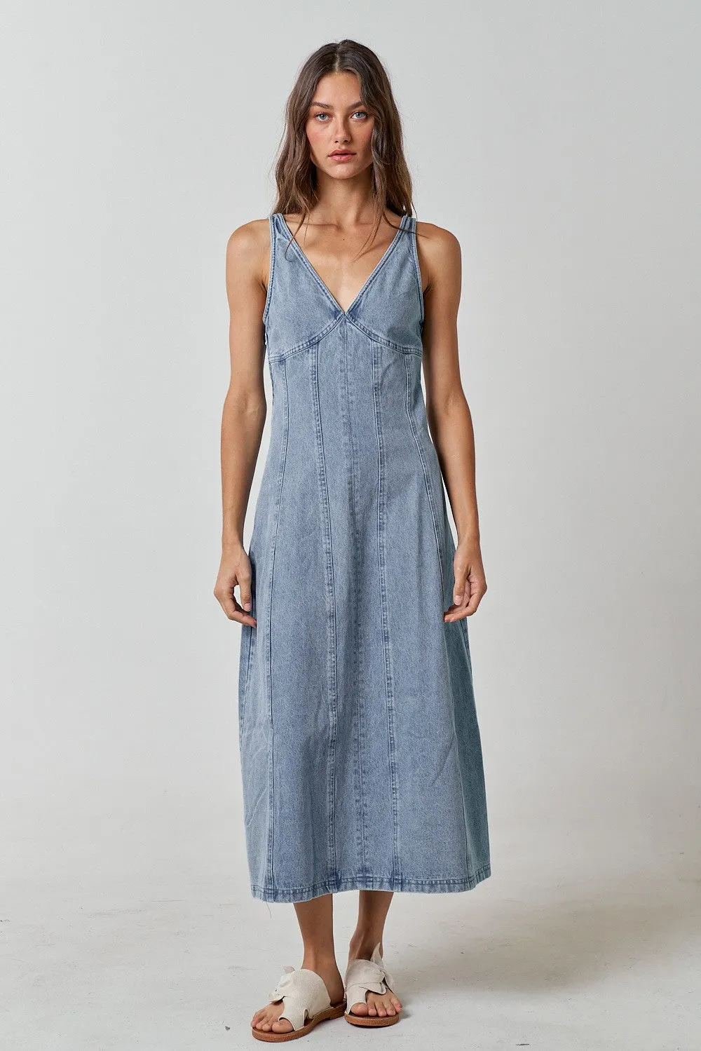 Jane Denim Maxi Dress