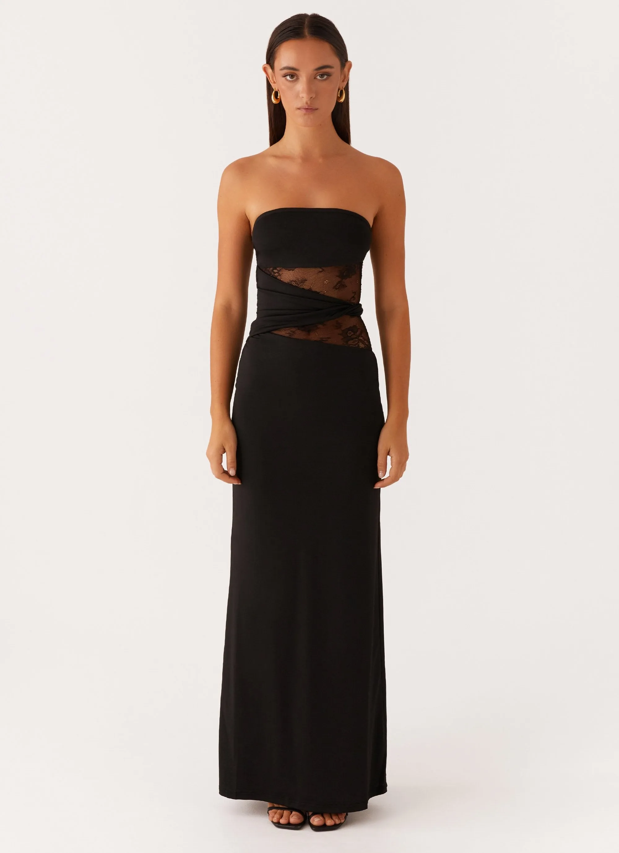 Karma Strapless Maxi Dress - Black