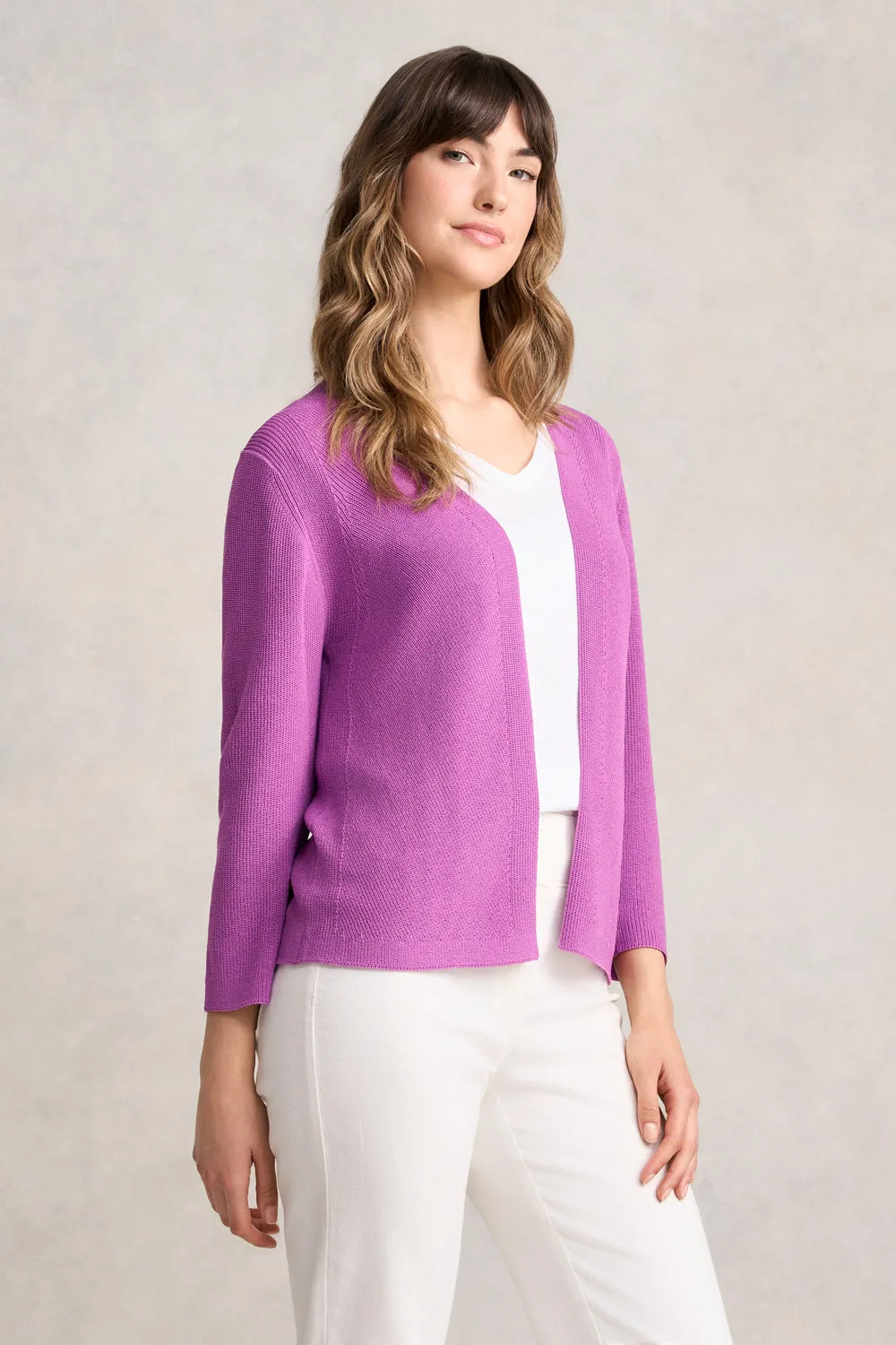 Knitted 3/4 Sleeve Cardigan