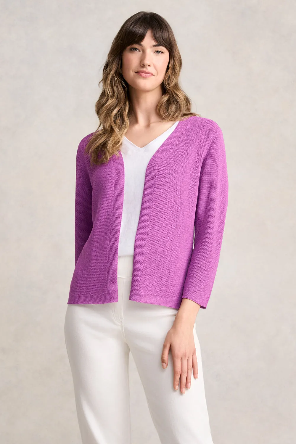 Knitted 3/4 Sleeve Cardigan