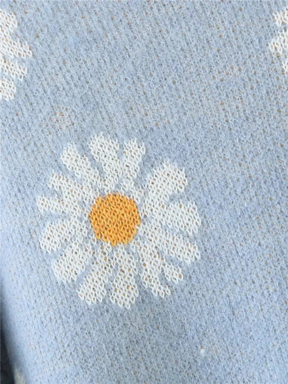 Little Daisy V-Neck Oversize Cardigan