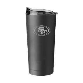 Logo Brands San Francisco 49ers 20oz Etch Black Powder Coat Tumbler