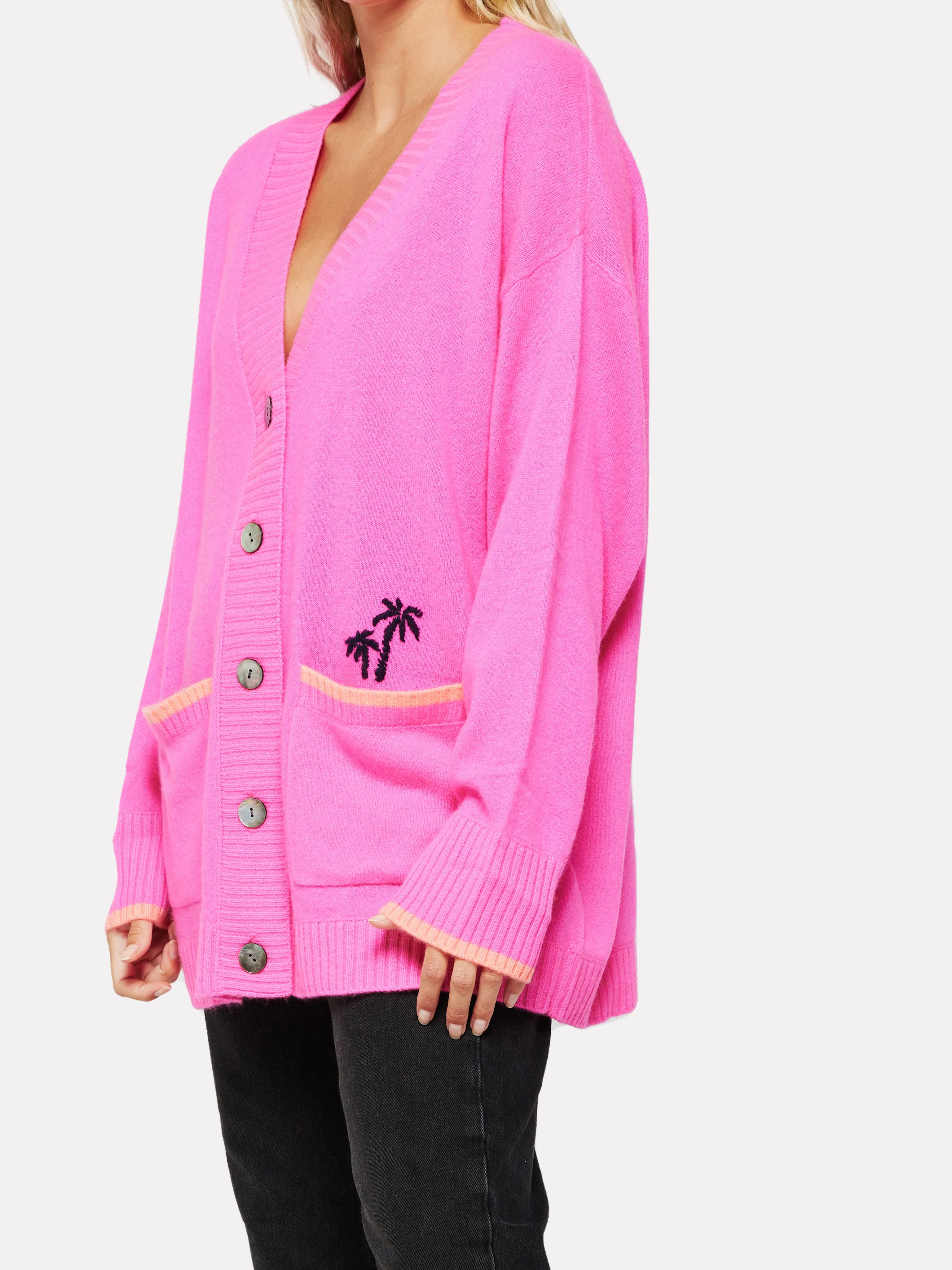 Malibu V-Neck Cashmere Cardigan