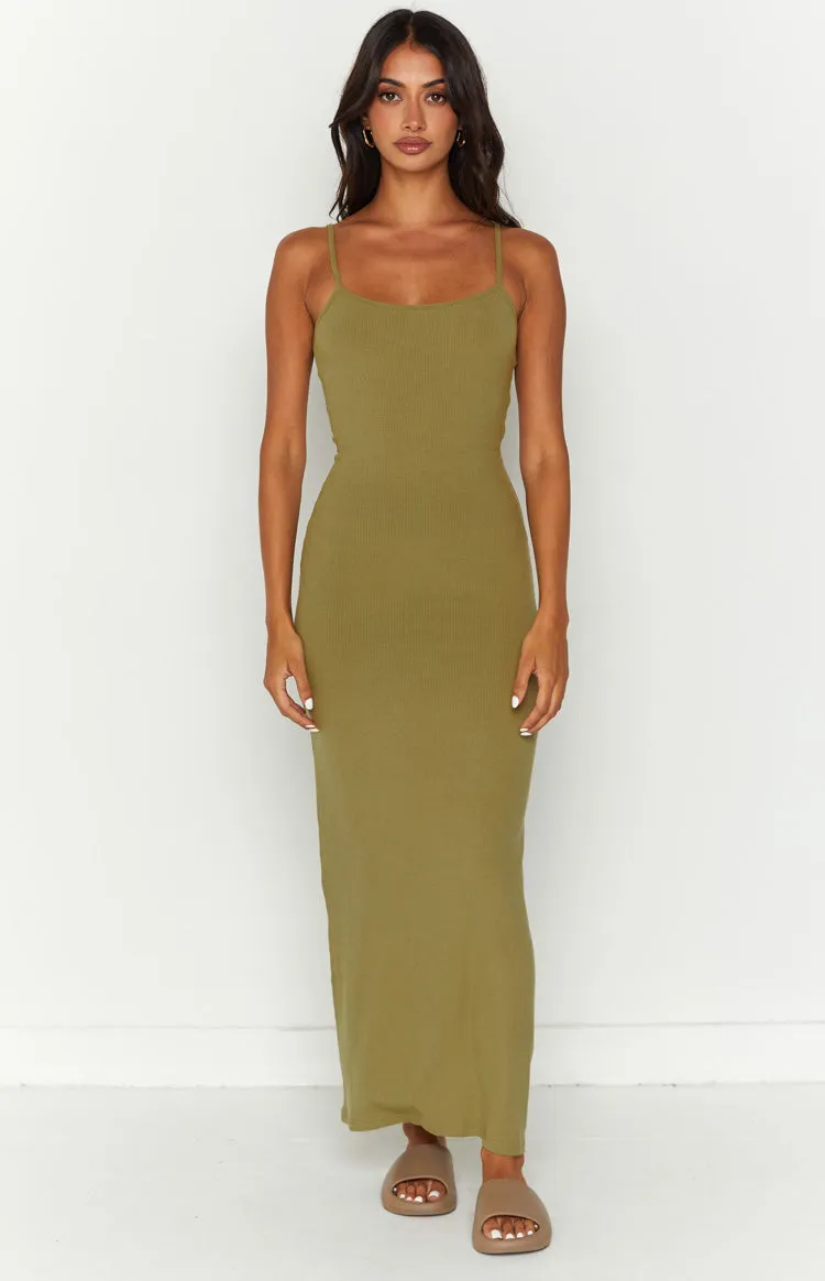 Melrose Khaki Maxi Dress