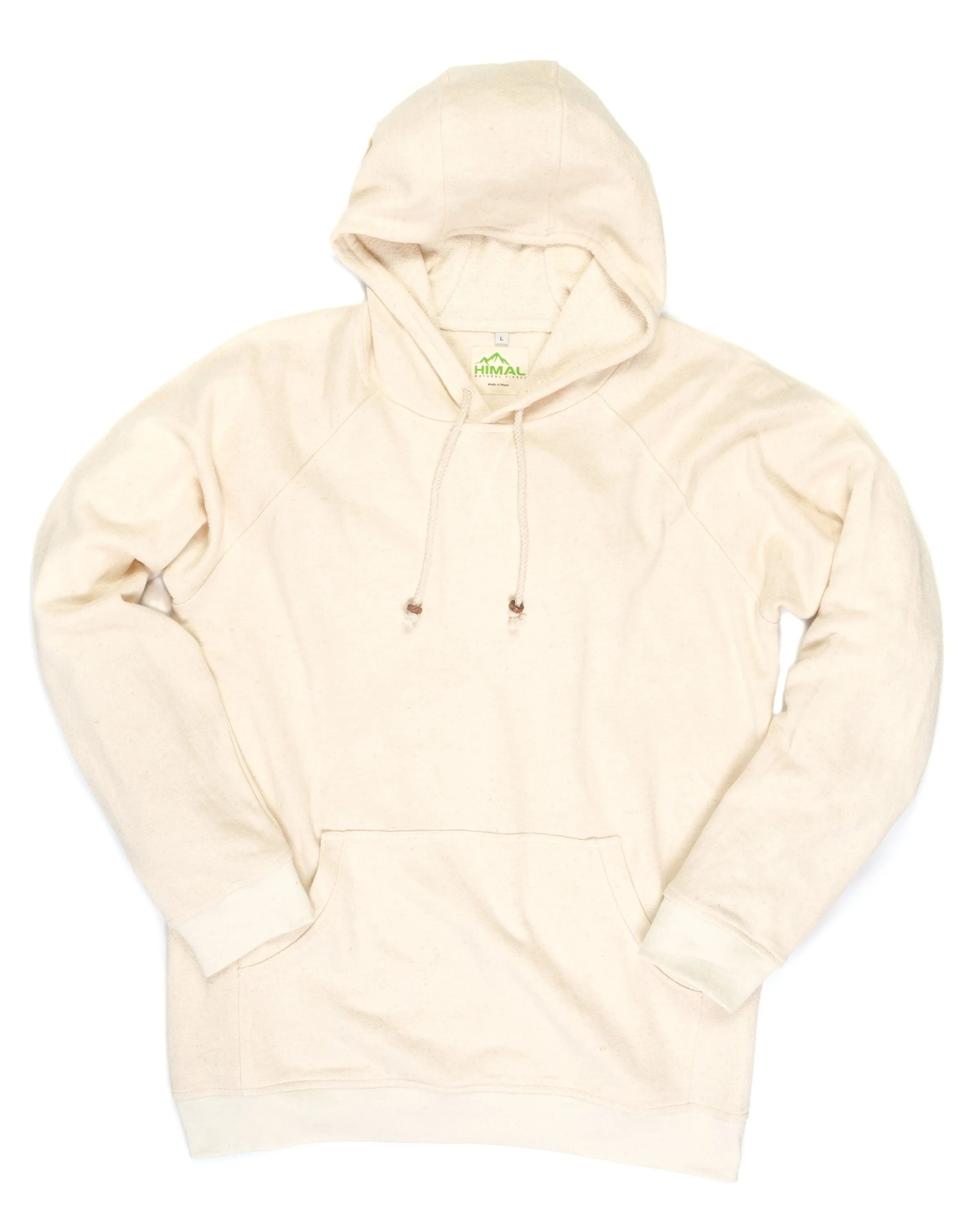 Mens Hemp and Cotton fleece Hoody - Cream Jumper