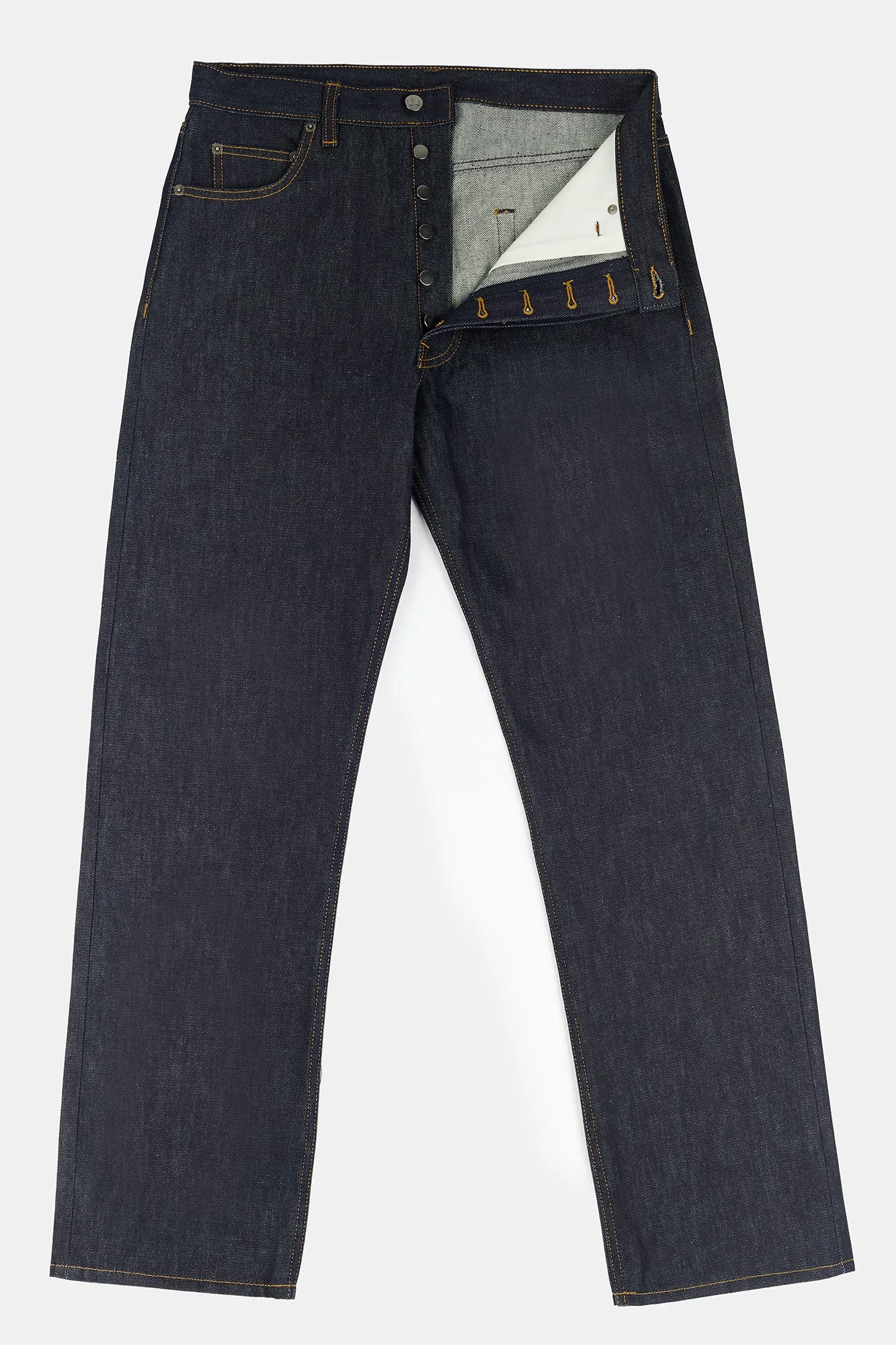 Men's Loose Fit Button Fly Arran Jean - Indigo