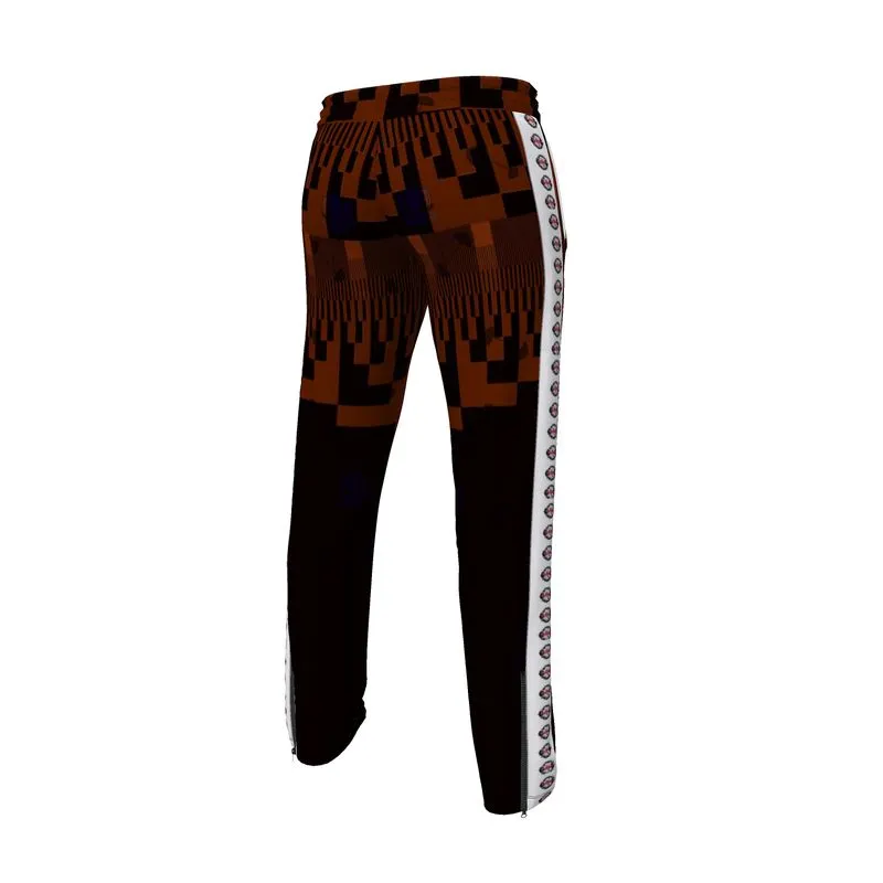 Men’s tracksuit pants black/rust pattern swole