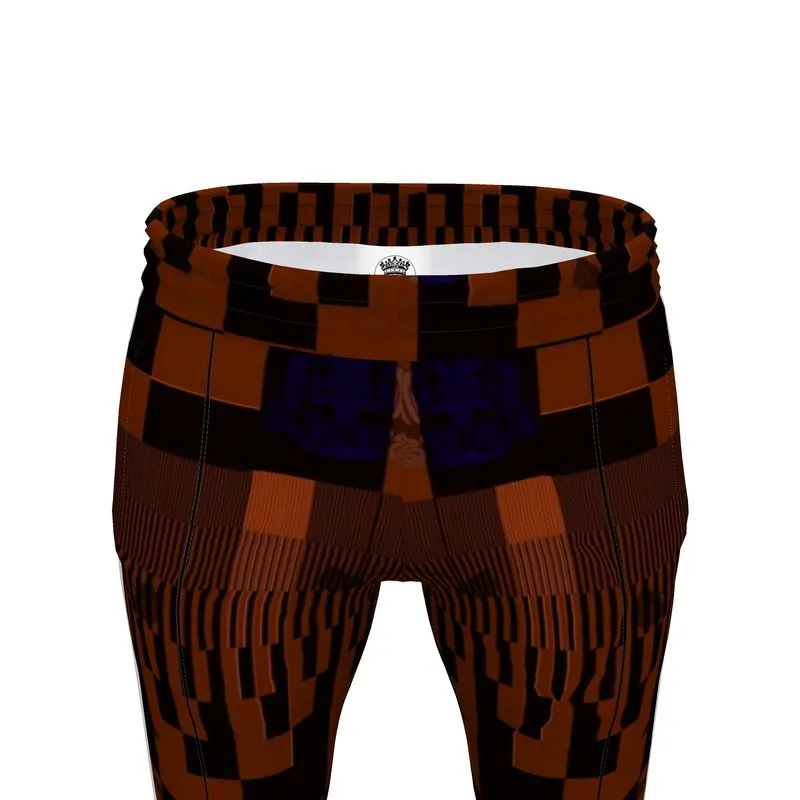 Men’s tracksuit pants black/rust pattern swole