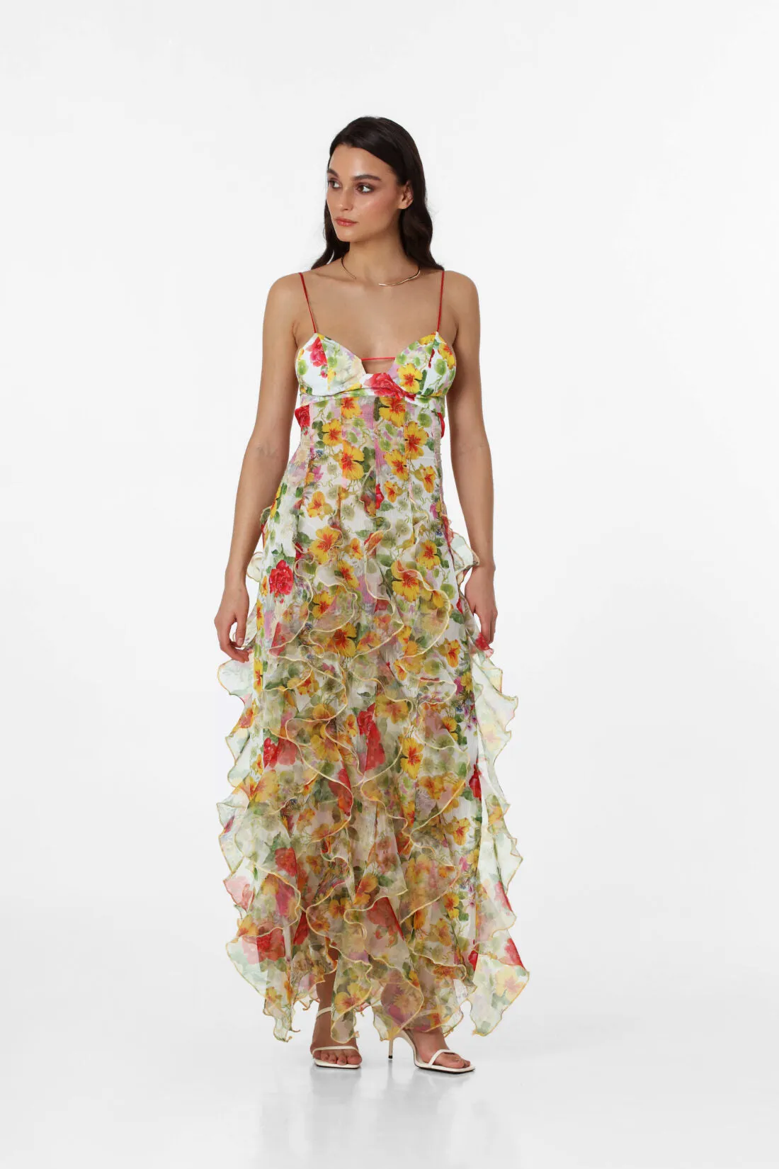 Menti Baroque Flower Maxi Dress