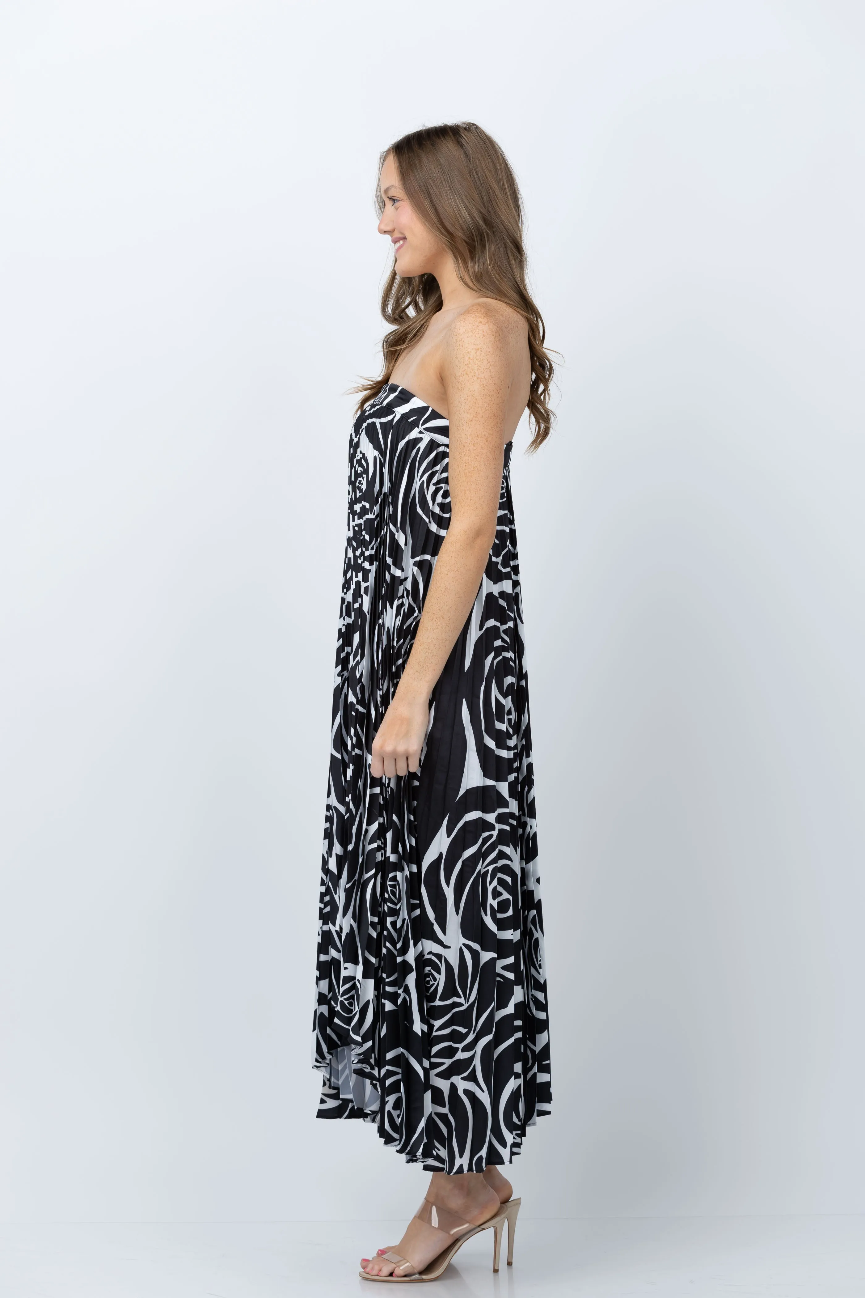 Milly Nava Dress in Black Rose