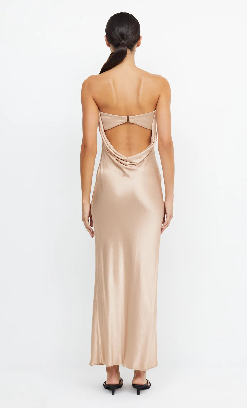 MOON DANCE STRAPLESS DRESS - GOLDEN