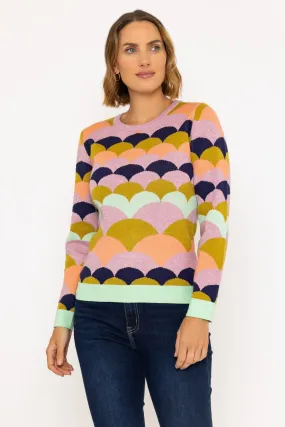 Multicolour Geo Jacquard Knit Jumper