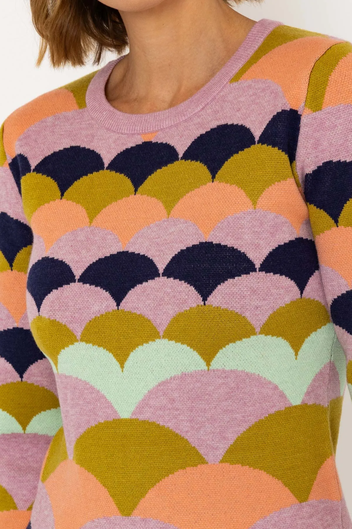 Multicolour Geo Jacquard Knit Jumper