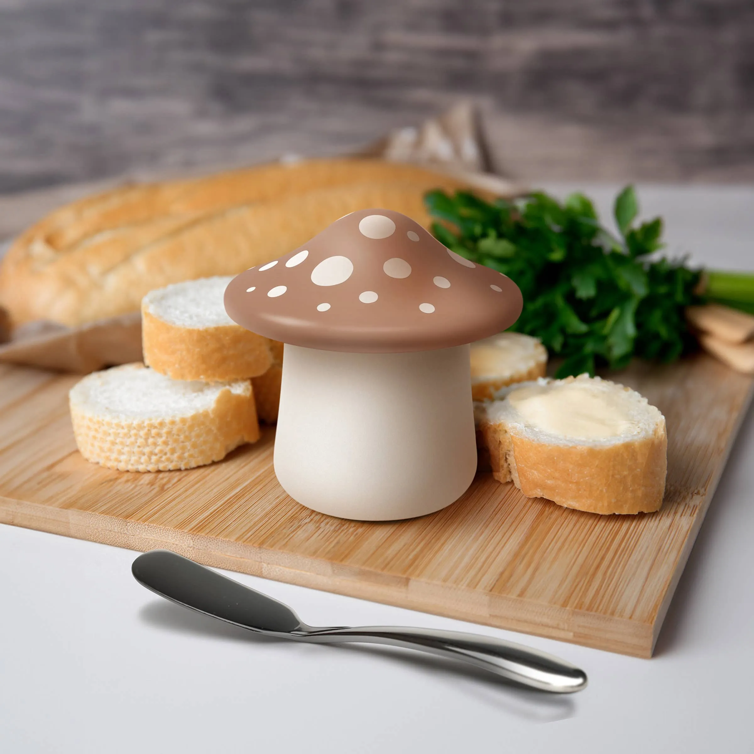 Mushroom Shaped Butter Crock