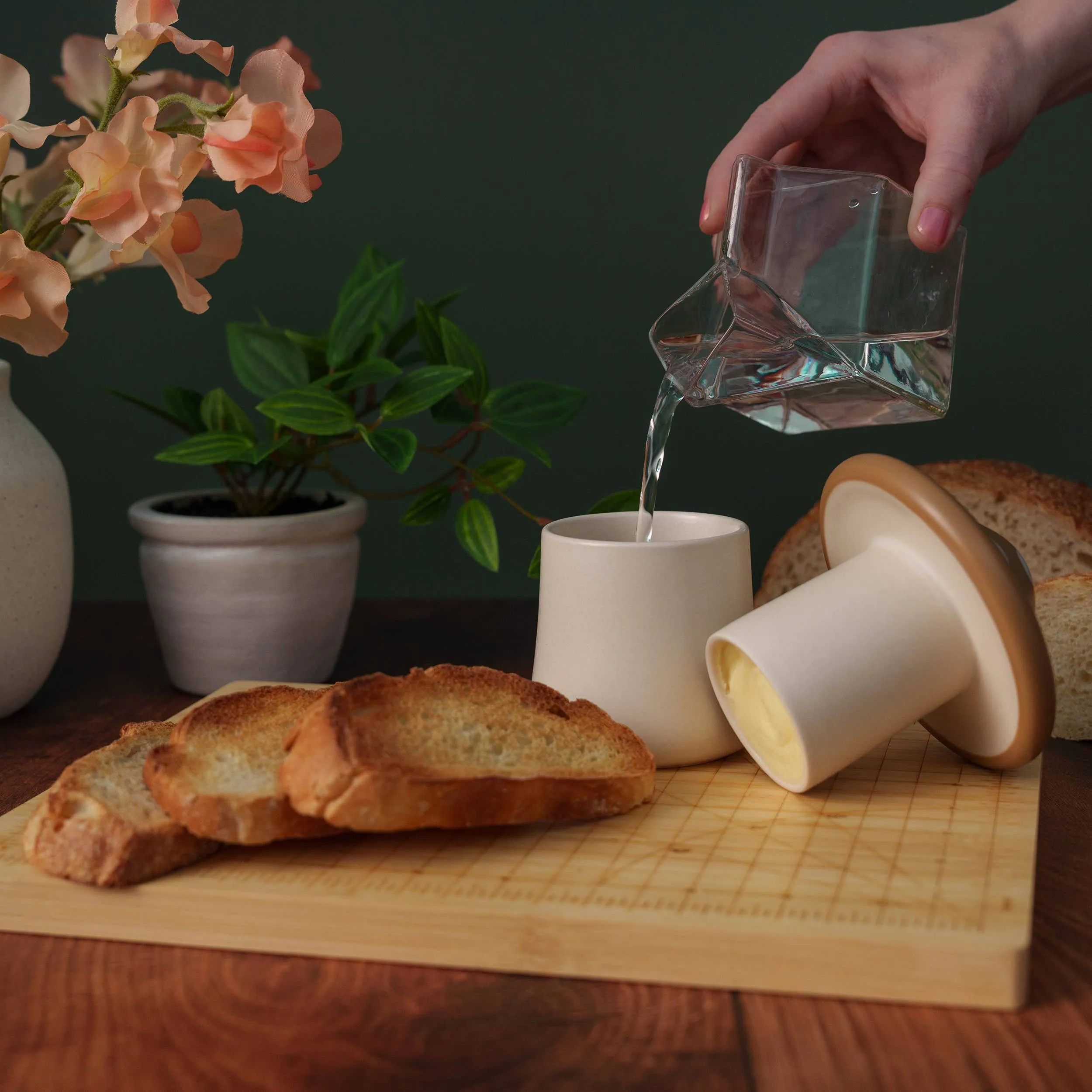 Mushroom Shaped Butter Crock