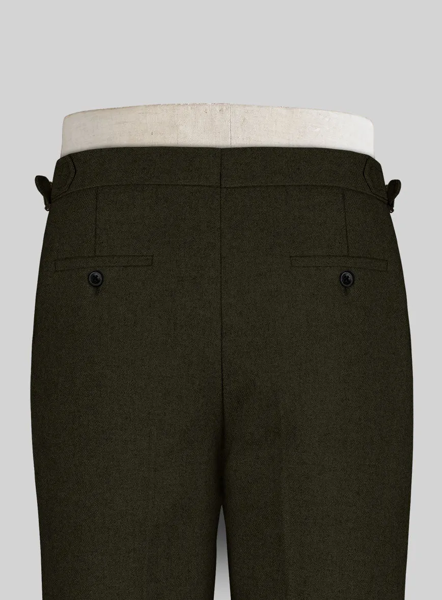 Naples Dark Green Highland Tweed Trousers