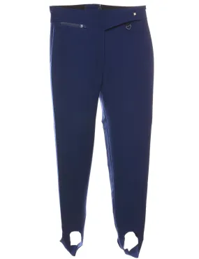 Navy Stirrup Leg Trousers - W28 L27