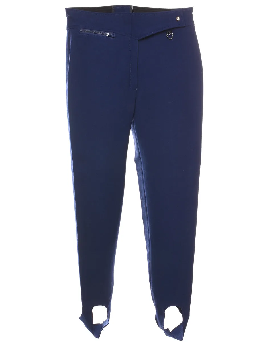 Navy Stirrup Leg Trousers - W28 L27