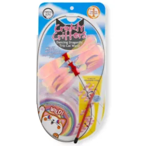 Necoichi Crinkly Critters Dancing Dragonfly Trio Adjustable Cat Wand