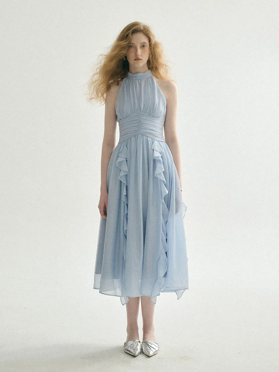 Nemesis ruffle long dress