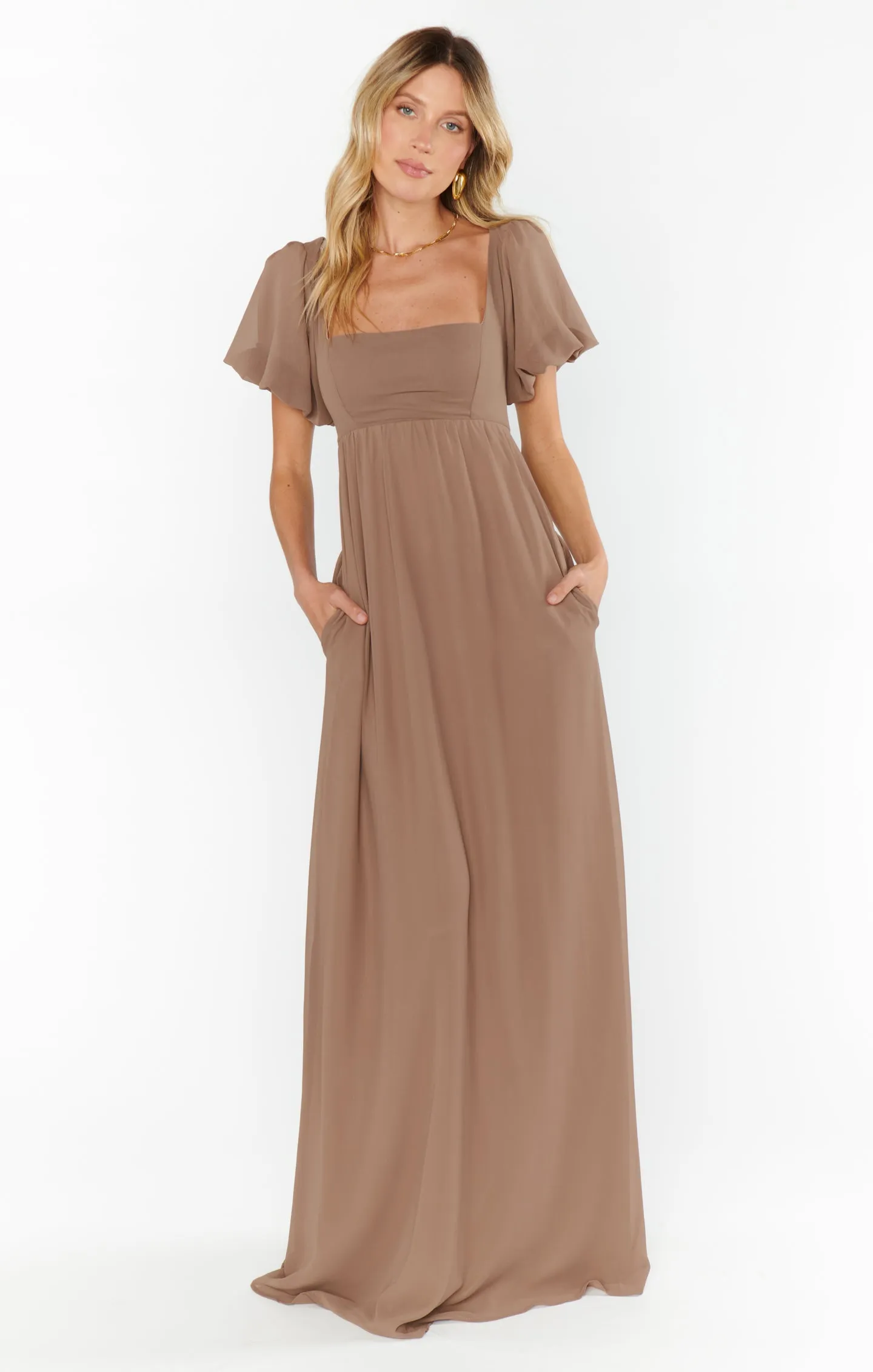 Nora Maxi Dress ~ Dune Chiffon